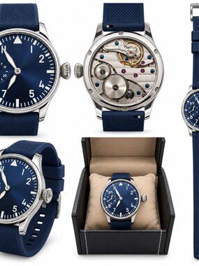 Custom Built 44mm Pilot Watch Hand Wound Mechanical By Jonathan JP